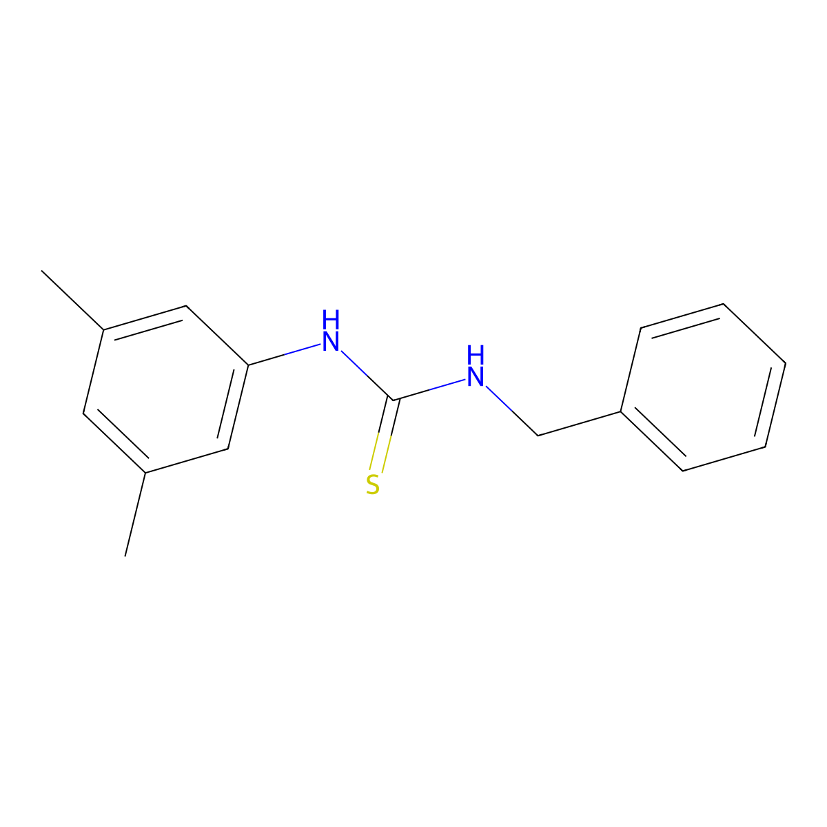 1-Benzyl-3-(3,5-dimethylphenyl)thiourea molecular structure, CAS 131389-25-8