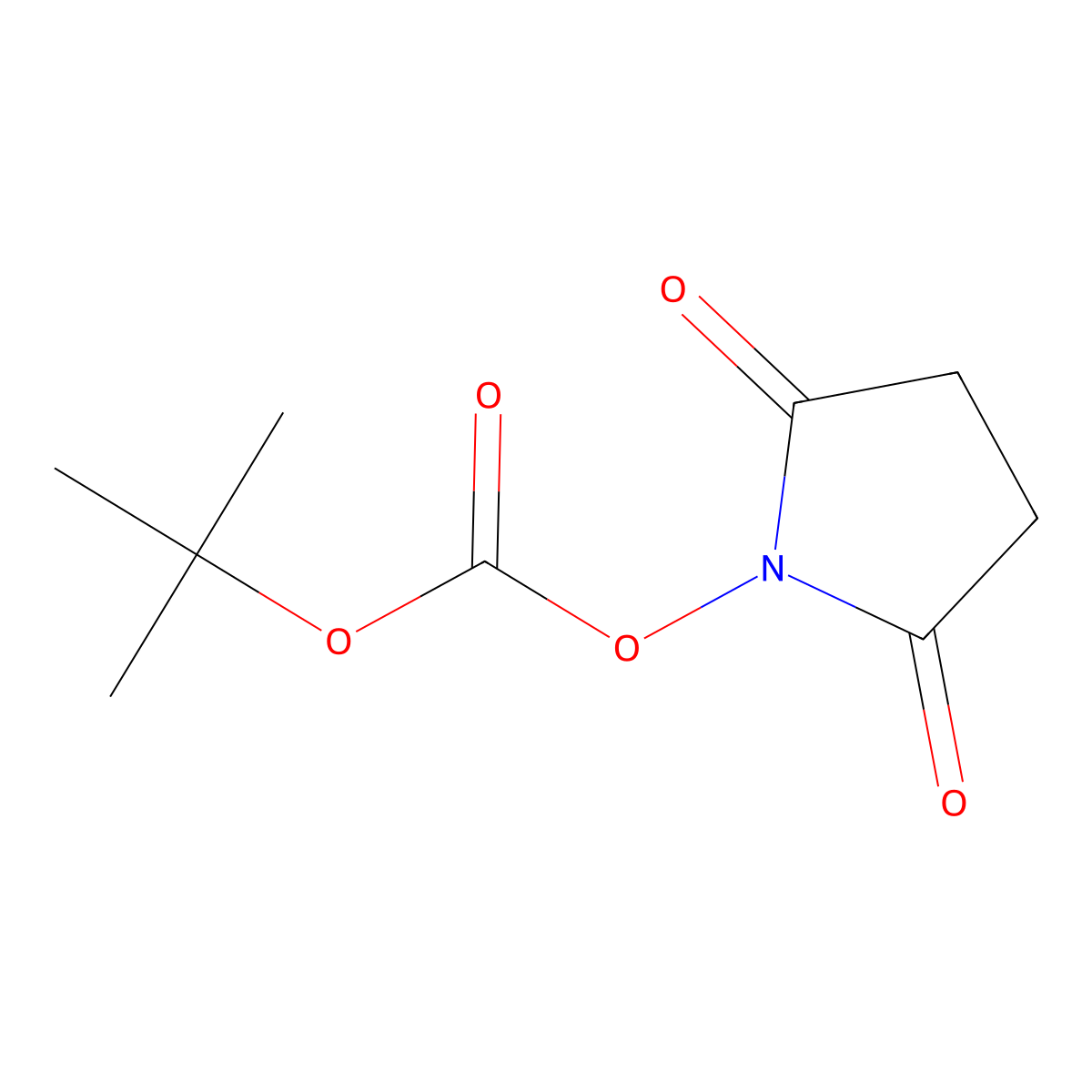 Carbonic acid, 1,1-dimethylethyl 2,5-dioxo-1-pyrrolidinyl ester molecular structure, CAS 13139-12-3