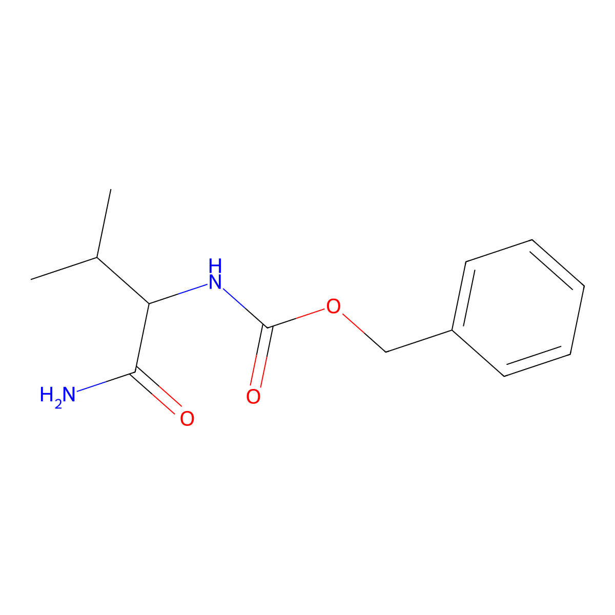 Z-L-valine amide molecular structure, CAS 13139-28-1