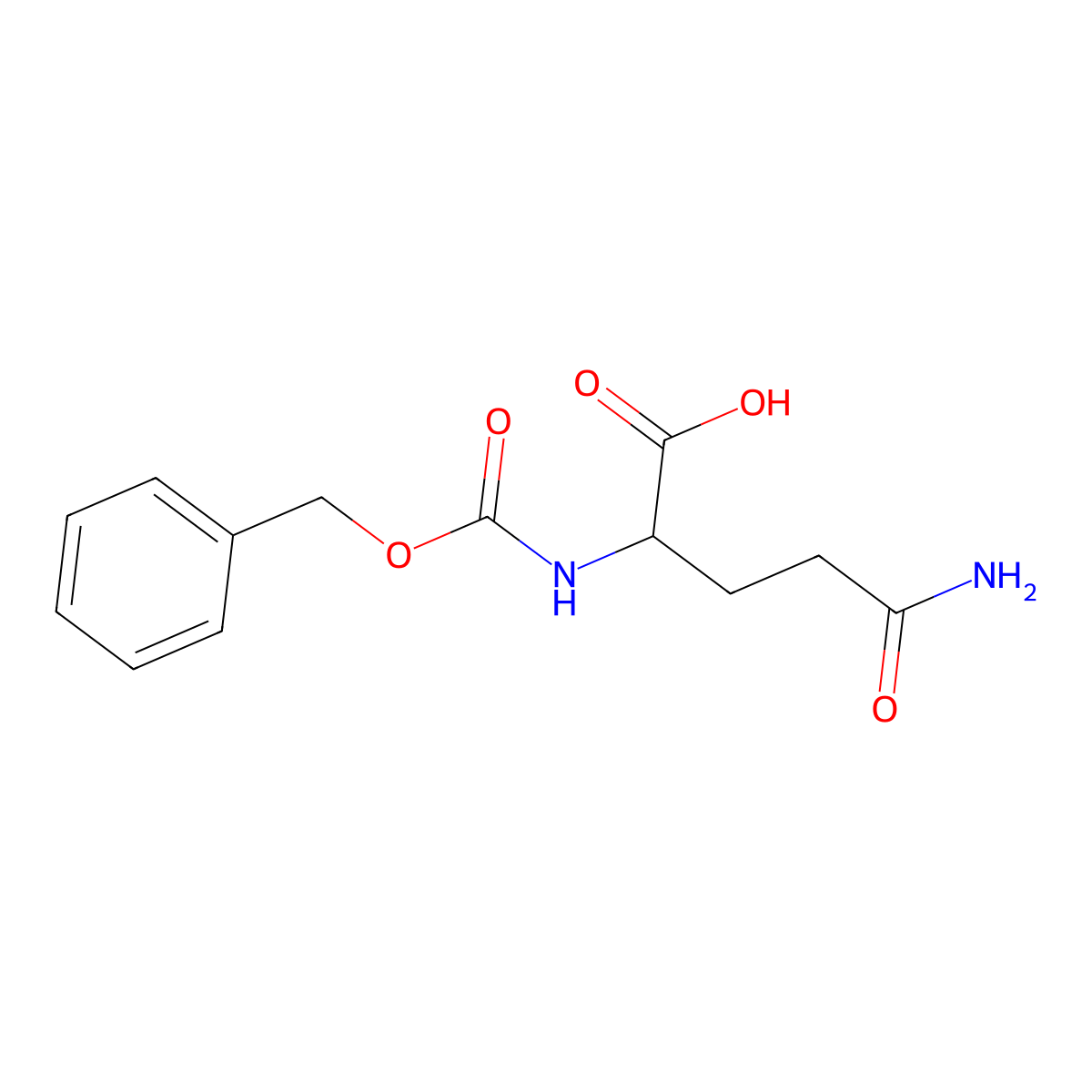 N-Cbz-D-Glutamine molecular structure, CAS 13139-52-1