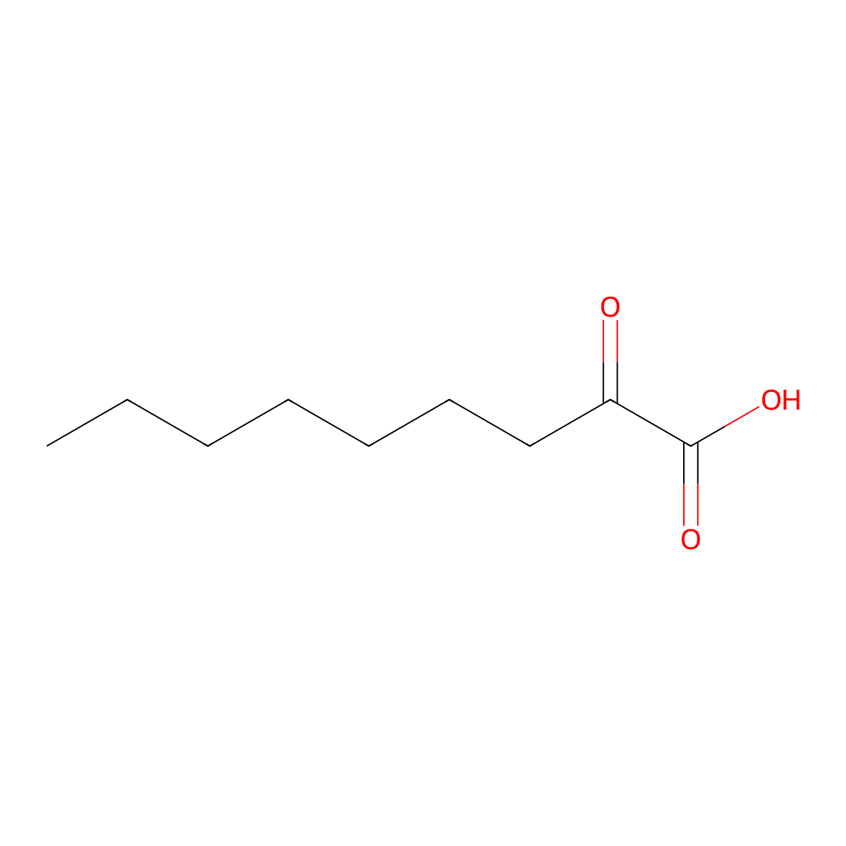 2-Oxononanoic acid molecular structure, CAS 13139-94-1
