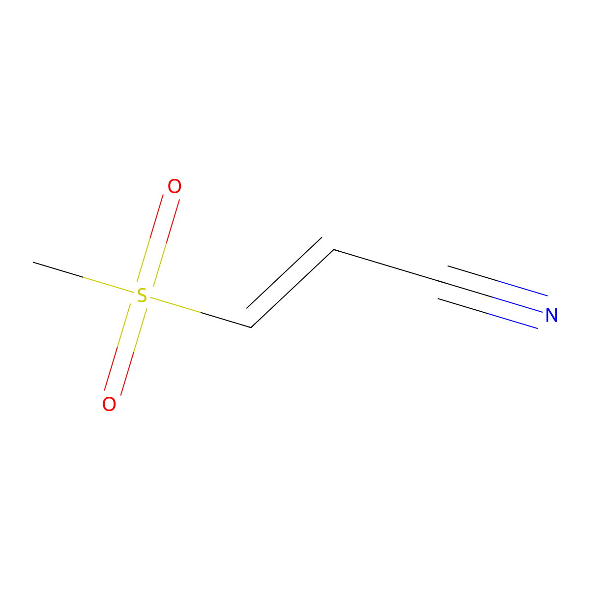 3-(Methylsulfonyl)acrylonitrile molecular structure, CAS 131391-67-8