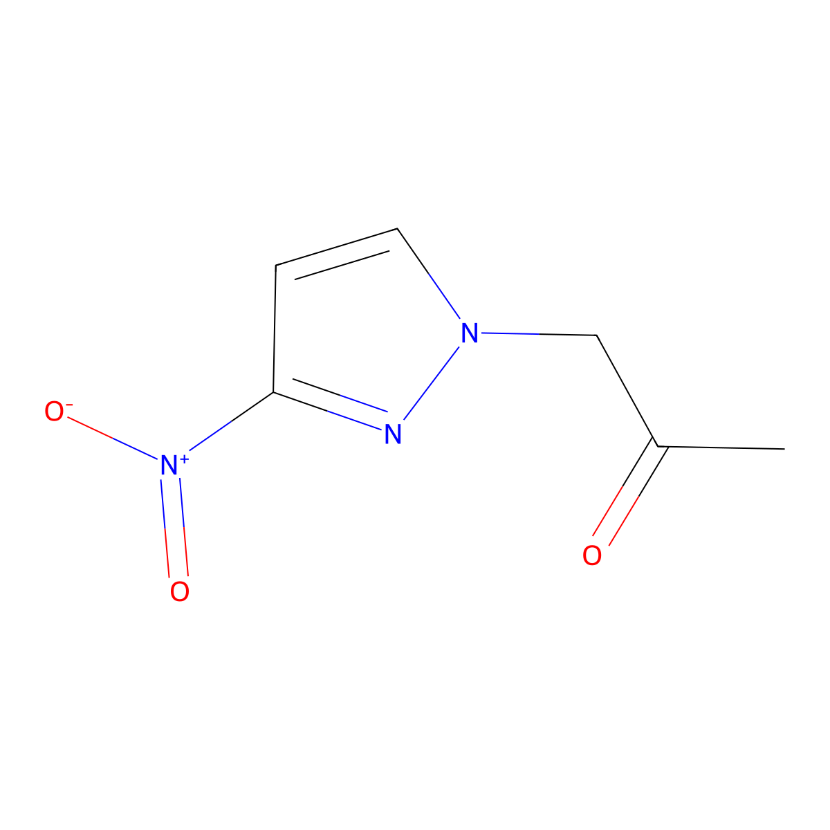 1-(3-Nitropyrazol-1-yl)propan-2-one molecular structure, CAS 131394-08-6