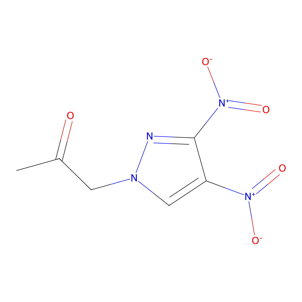 1-(3,4-Dinitro-1H-pyrazol-1-yl)-2-propanone molecular structure, CAS 131394-09-7