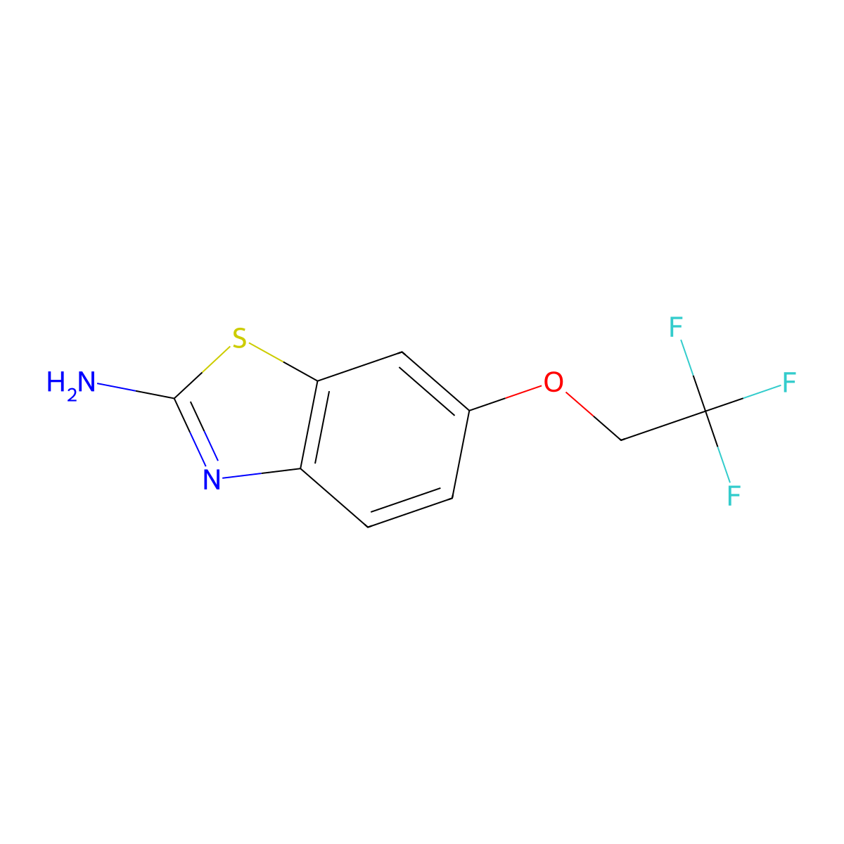 6-(2,2,2-Trifluoroethoxy)-1,3-benzothiazol-2-amine molecular structure, CAS 131395-08-9
