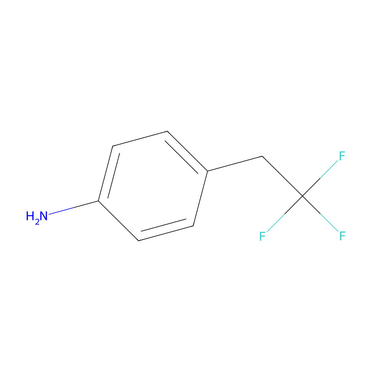 4-(2,2,2-Trifluoroethyl)aniline molecular structure, CAS 131395-17-0