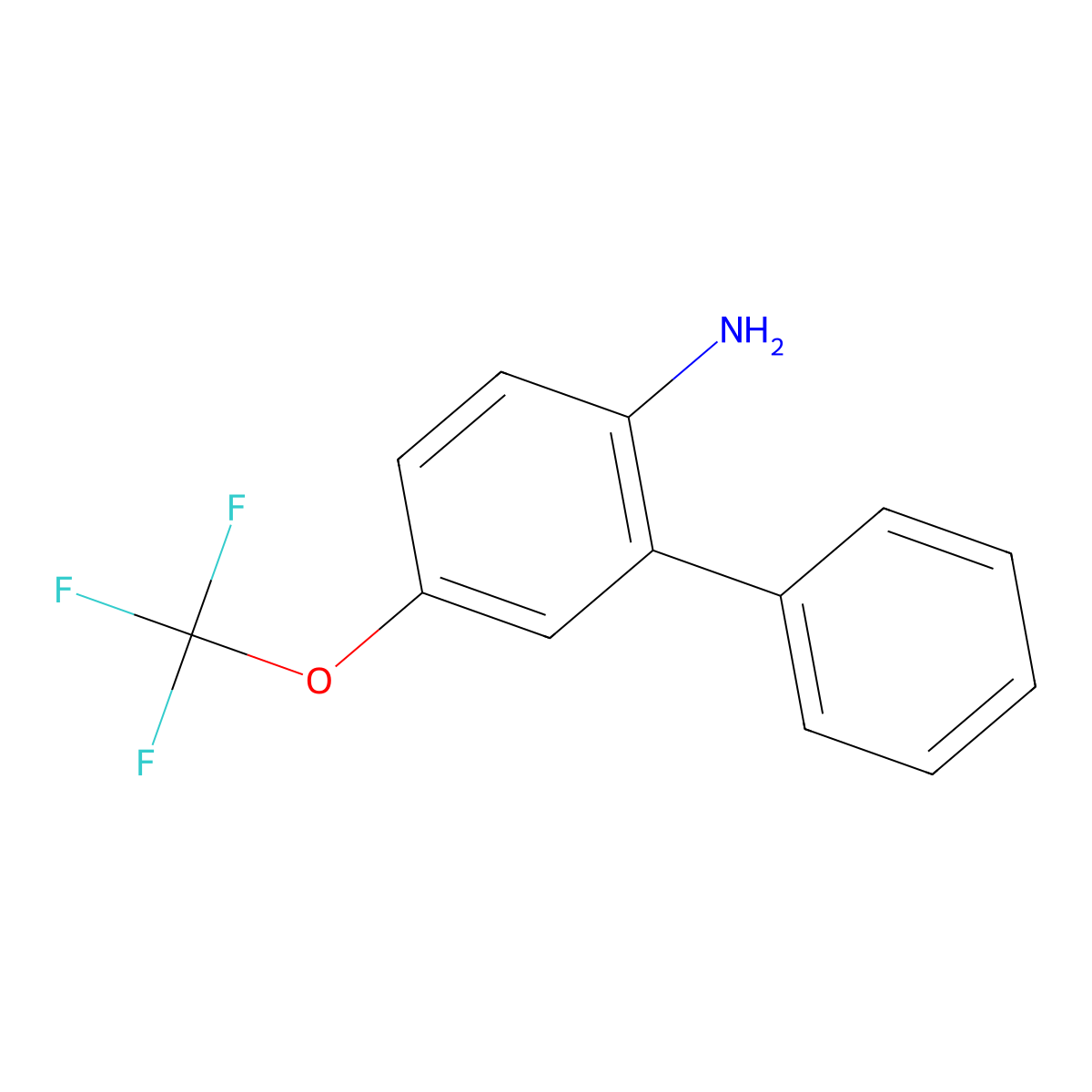 2-Amino-5-(trifluoromethoxy)biphenyl molecular structure, CAS 131395-27-2
