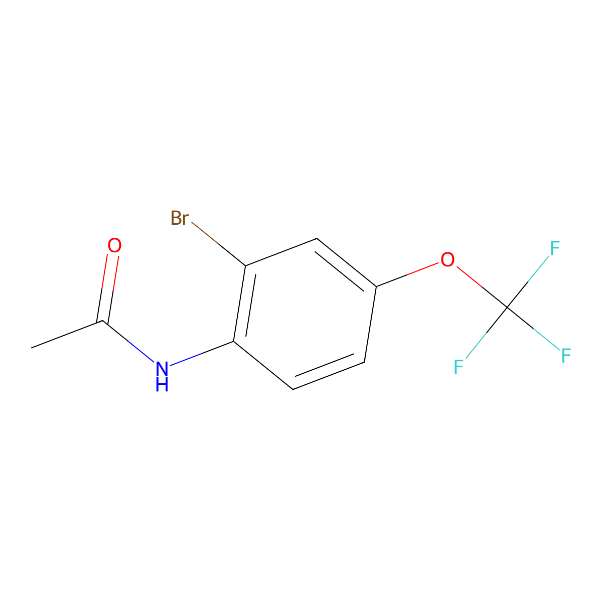 2'-Bromo-4'-(trifluoromethoxy)acetanilide molecular structure, CAS 131395-29-4