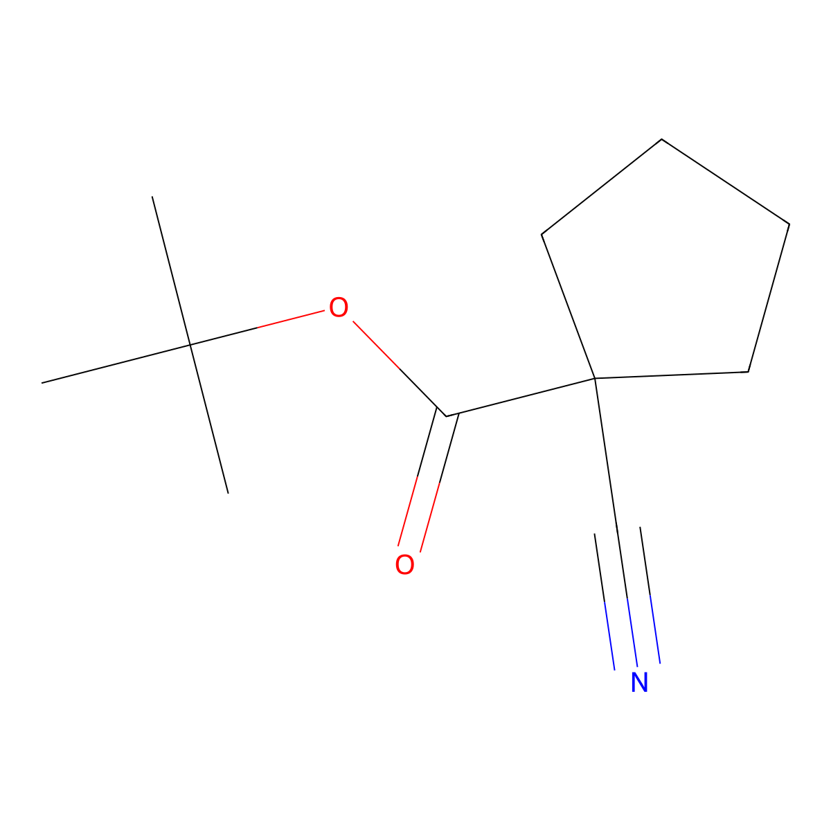 tert-Butyl 1-cyanocyclopentanecarboxylate molecular structure, CAS 1313990-98-5