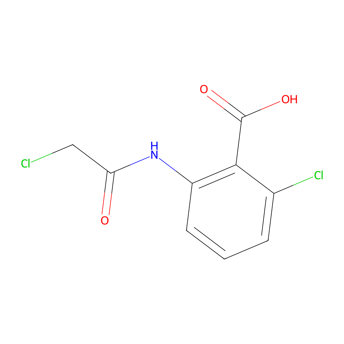 2-Chloro-6-(2-chloroacetamido)benzoicacid molecular structure, CAS 1313994-57-8