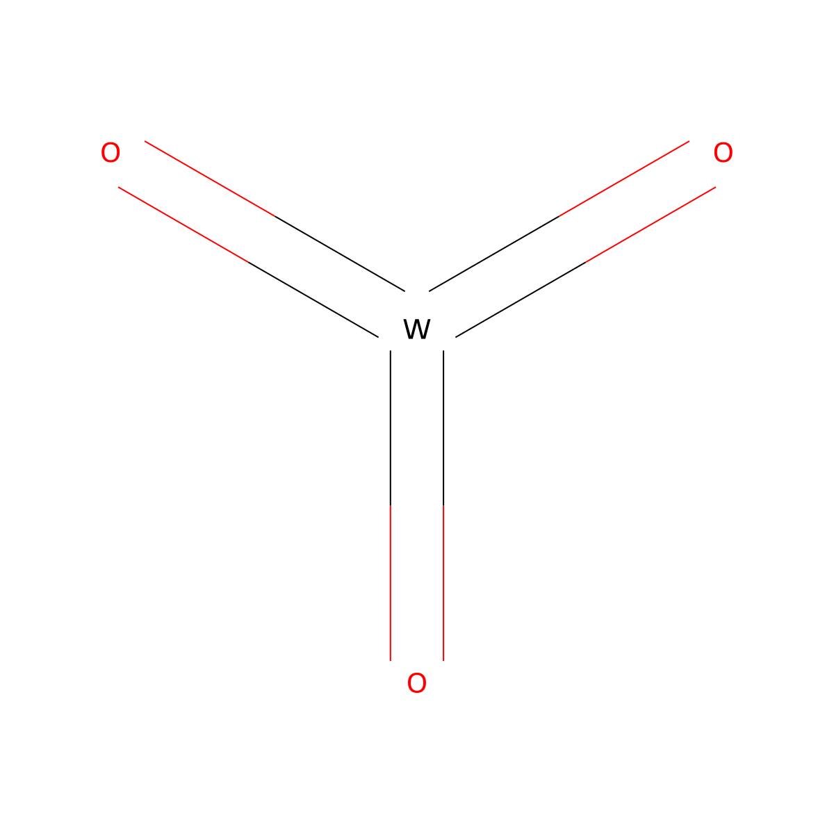 Tungsten(VI)oxide molecular structure, CAS 1314-35-8