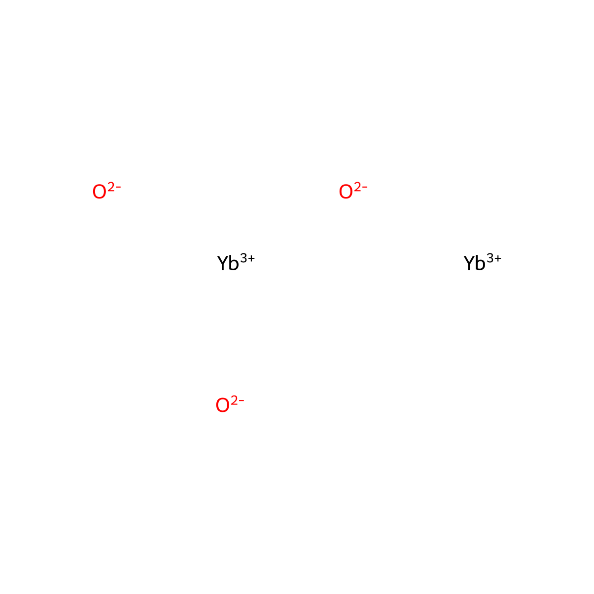 Ytterbium oxide molecular structure, CAS 1314-37-0