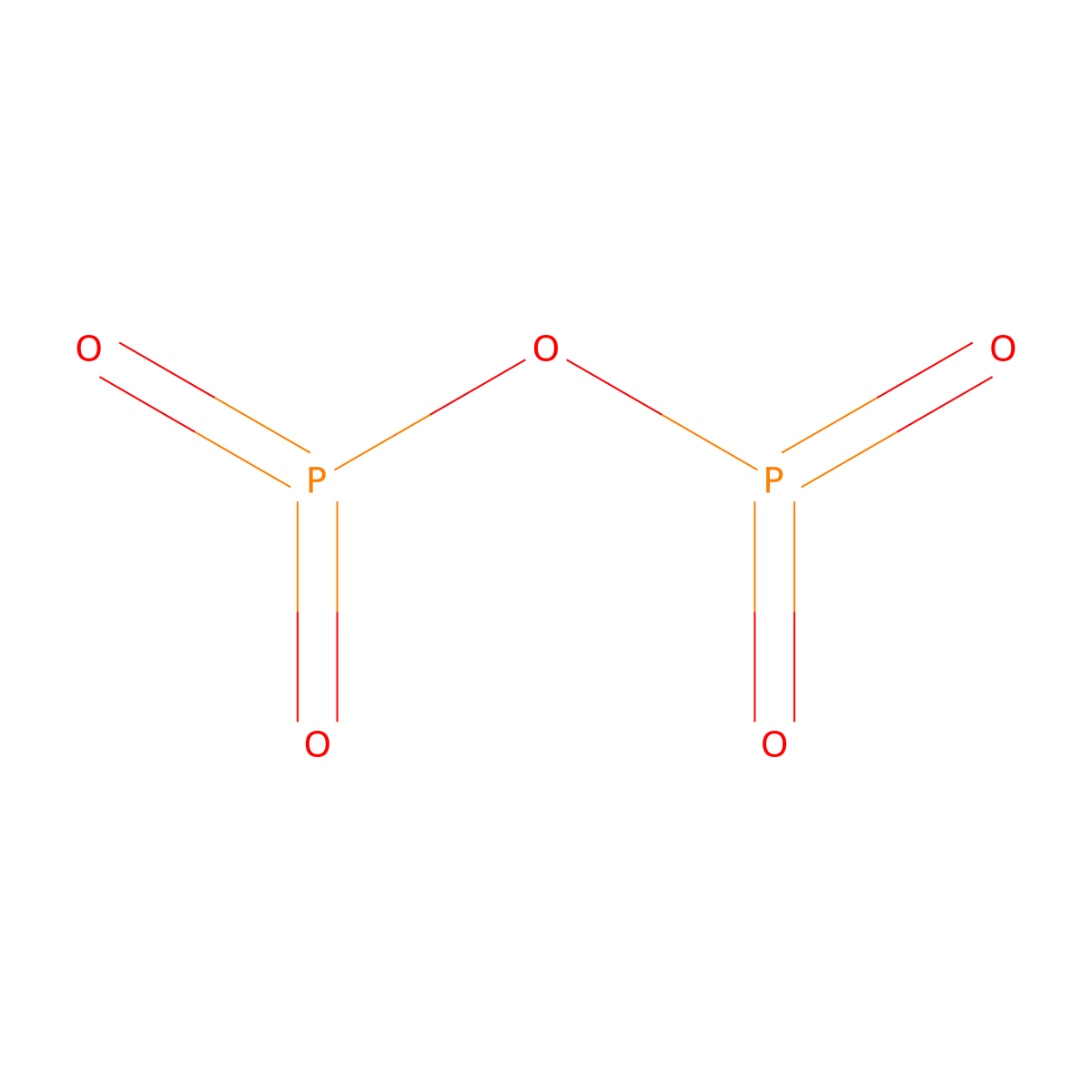 Phosphorus pentoxide molecular structure, CAS 1314-56-3