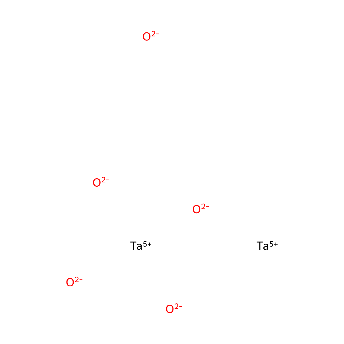 Tantalum(V) oxide molecular structure, CAS 1314-61-0