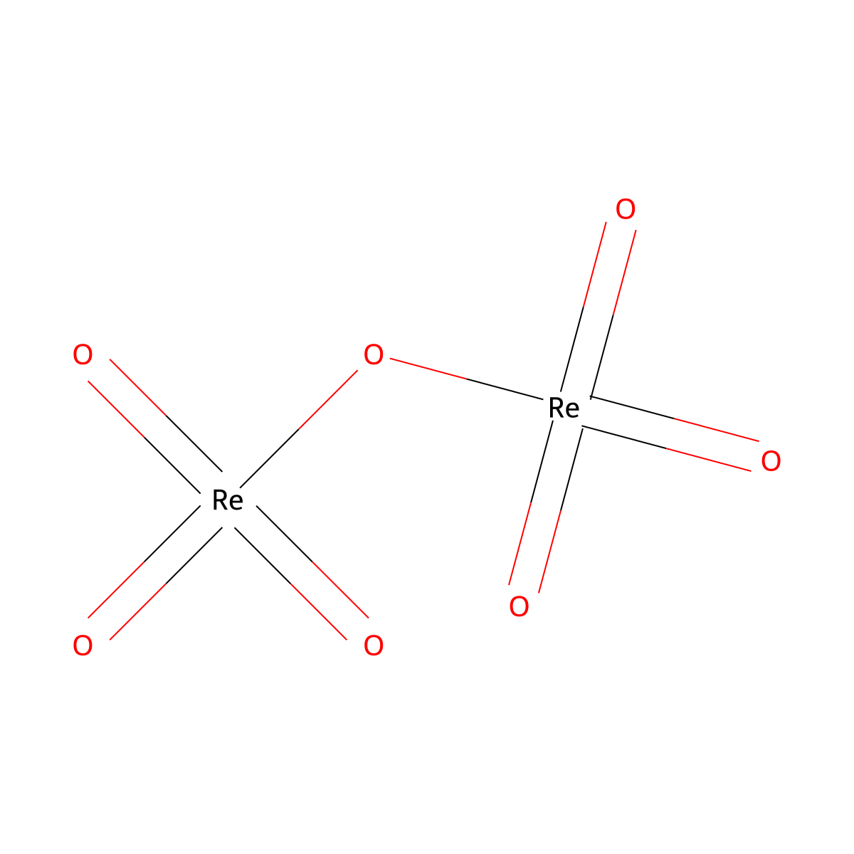 Rhenium(VII) oxide molecular structure, CAS 1314-68-7