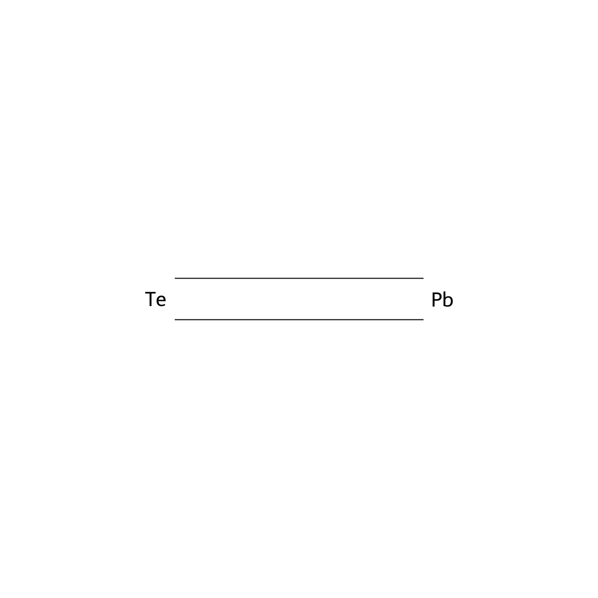 Lead telluride molecular structure, CAS 1314-91-6