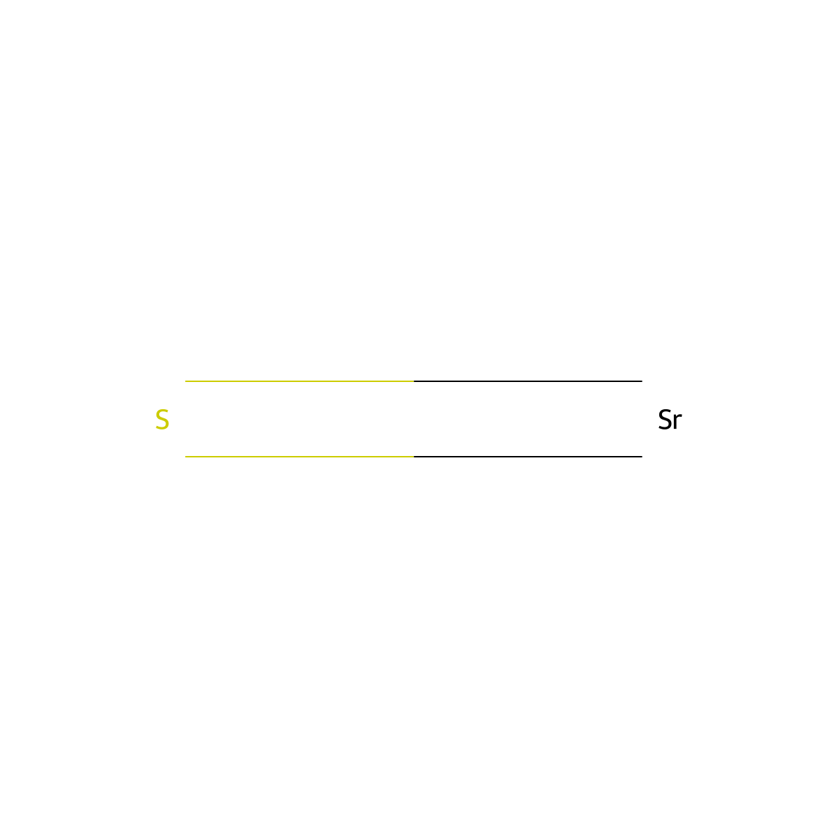 Strontium sulfide molecular structure, CAS 1314-96-1
