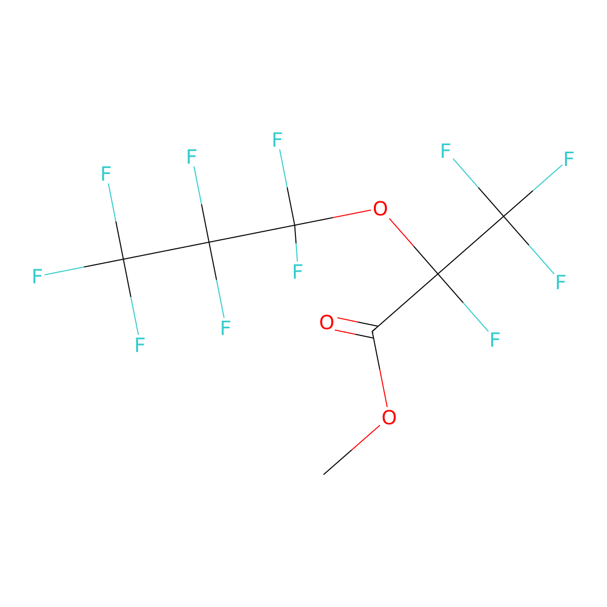 Methyl perfluoro(2-propoxypropanoate) molecular structure, CAS 13140-34-6