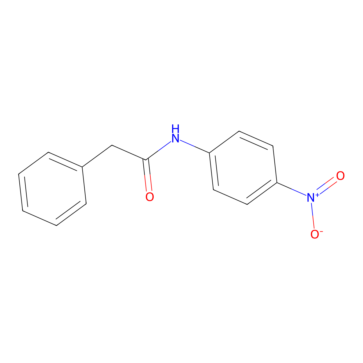 N-phenylacetyl-4-nitroaniline molecular structure, CAS 13140-77-7