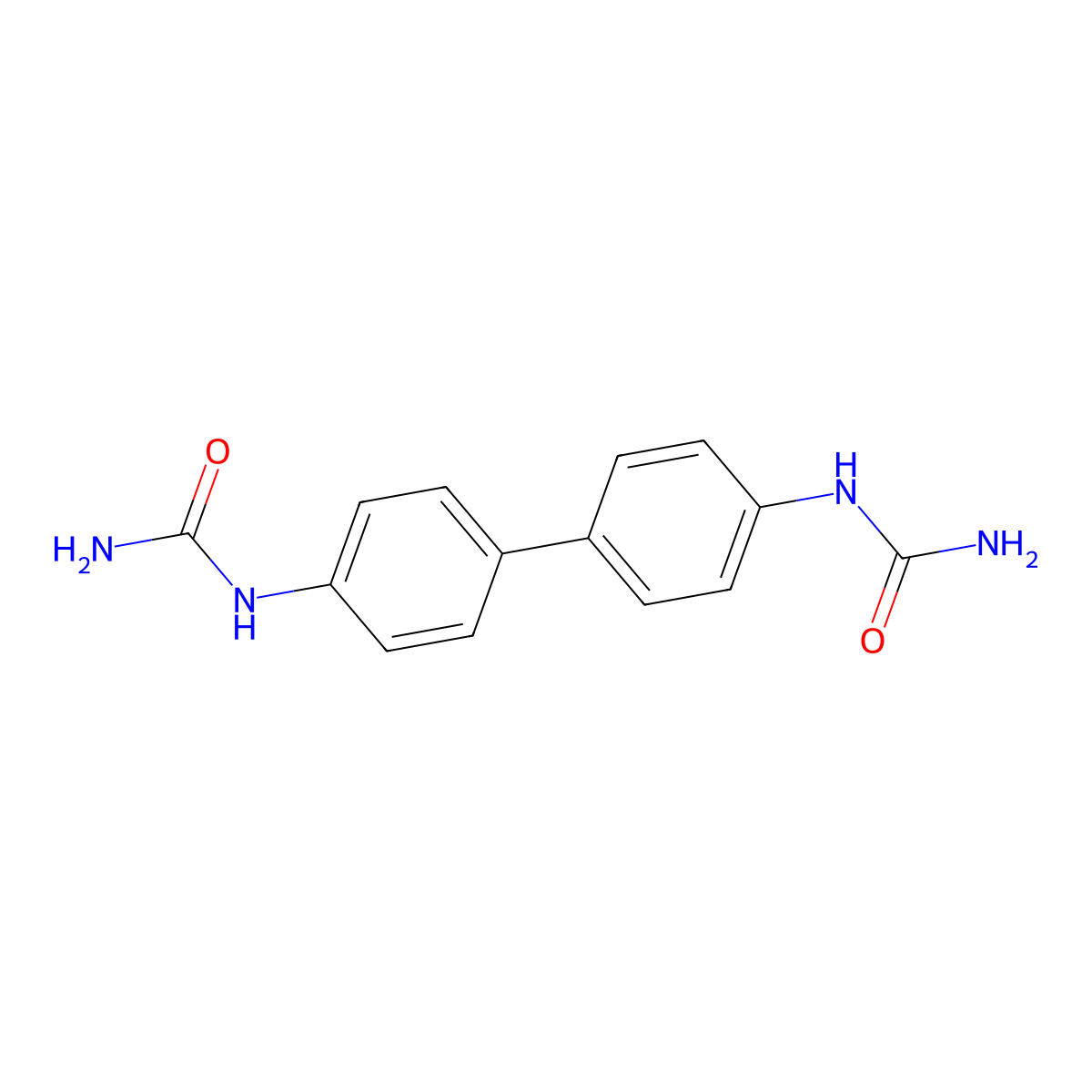 1,1'-([1,1'-Biphenyl]-4,4'-diyl)diurea molecular structure, CAS 13140-82-4