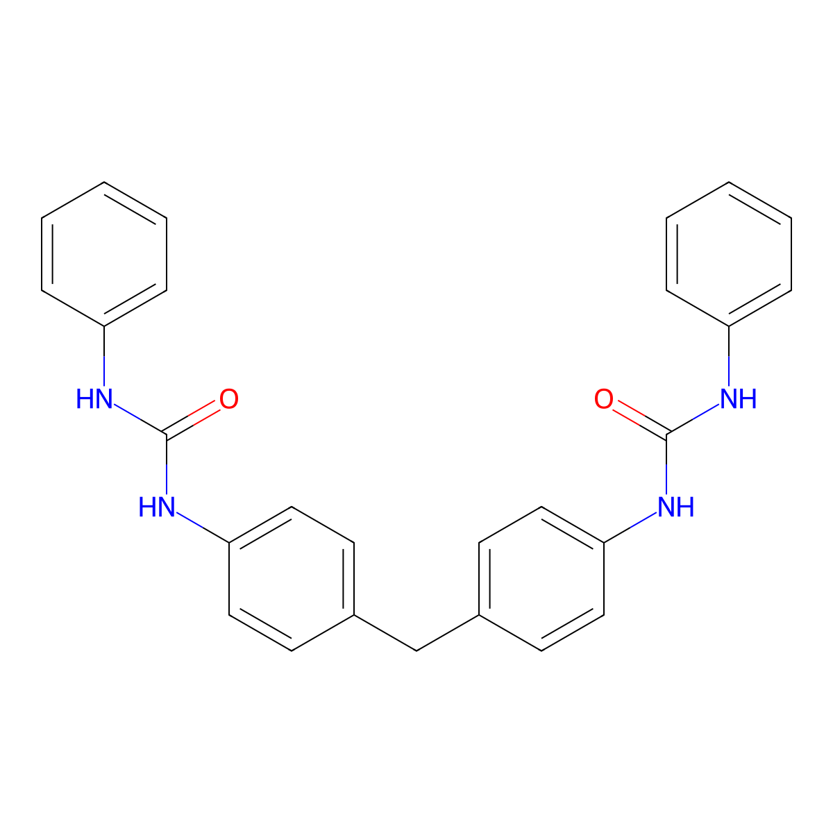 Urea, N,N''-(methylenedi-4,1-phenylene)bis[N'-phenyl- molecular structure, CAS 13140-83-5