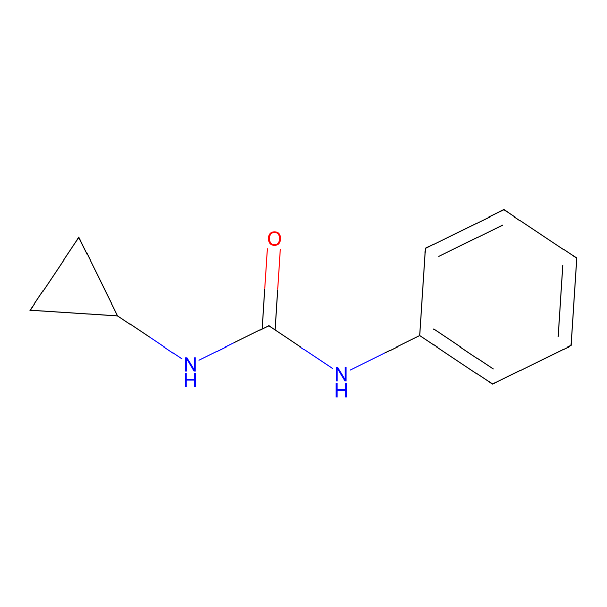 N-Cyclopropyl-N'-phenylurea molecular structure, CAS 13140-86-8