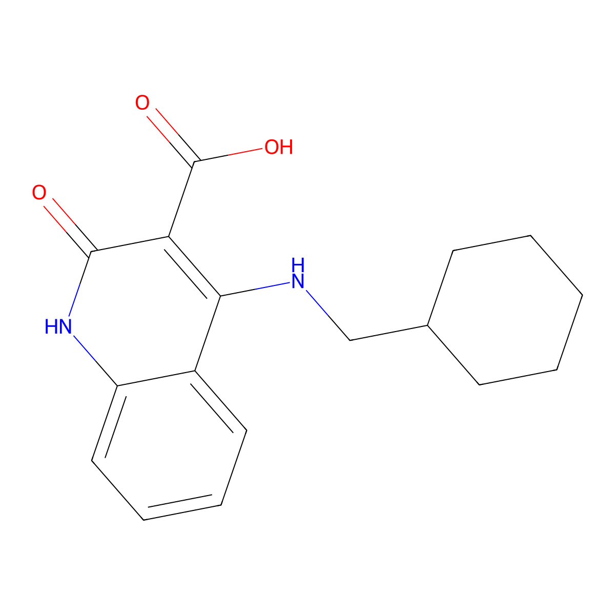 4-((Cyclohexylmethyl)amino)-2-oxo-1,2-dihydroquinoline-3-carboxylic acid molecular structure, CAS 1314000-46-8