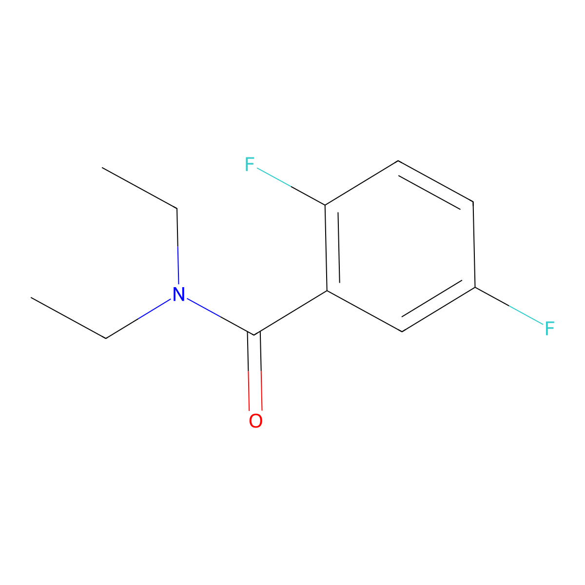 N,N-Diethyl-2,5-difluorobenzamide molecular structure, CAS 131401-55-3