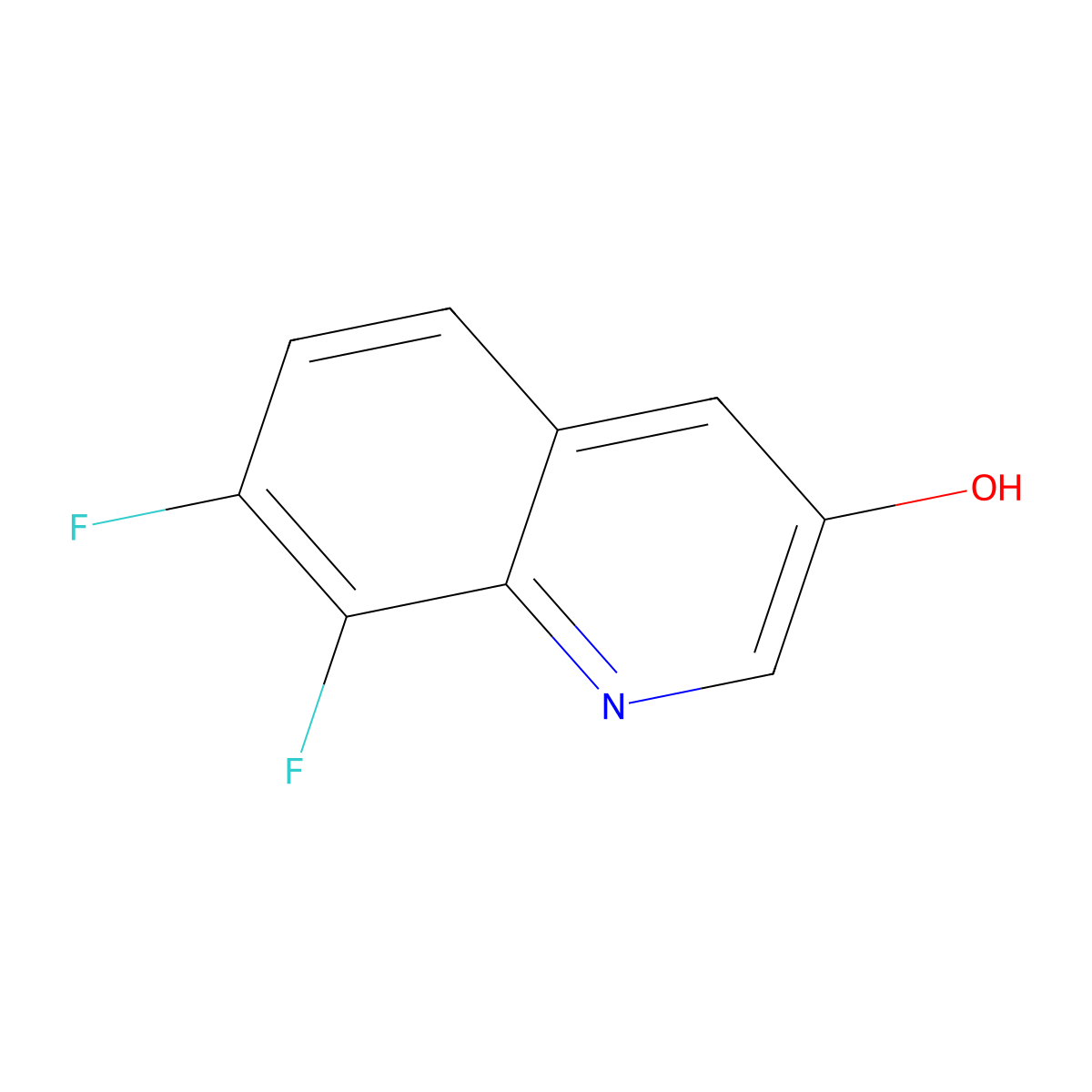 7,8-Difluoroquinolin-3-ol molecular structure, CAS 1314012-52-6