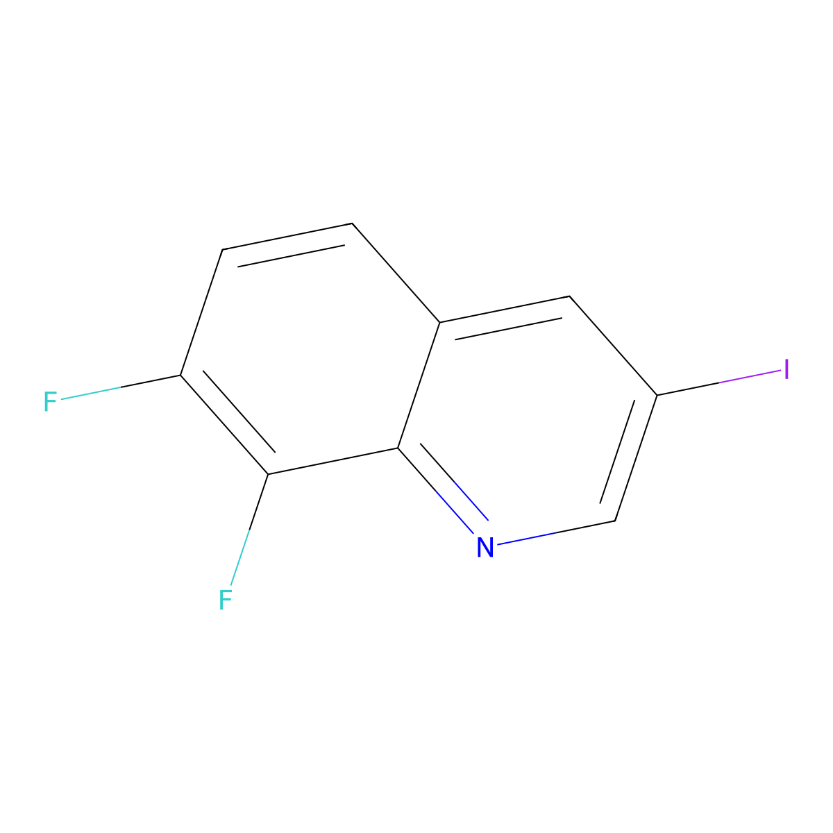 7,8-Difluoro-3-iodoquinoline molecular structure, CAS 1314012-54-8