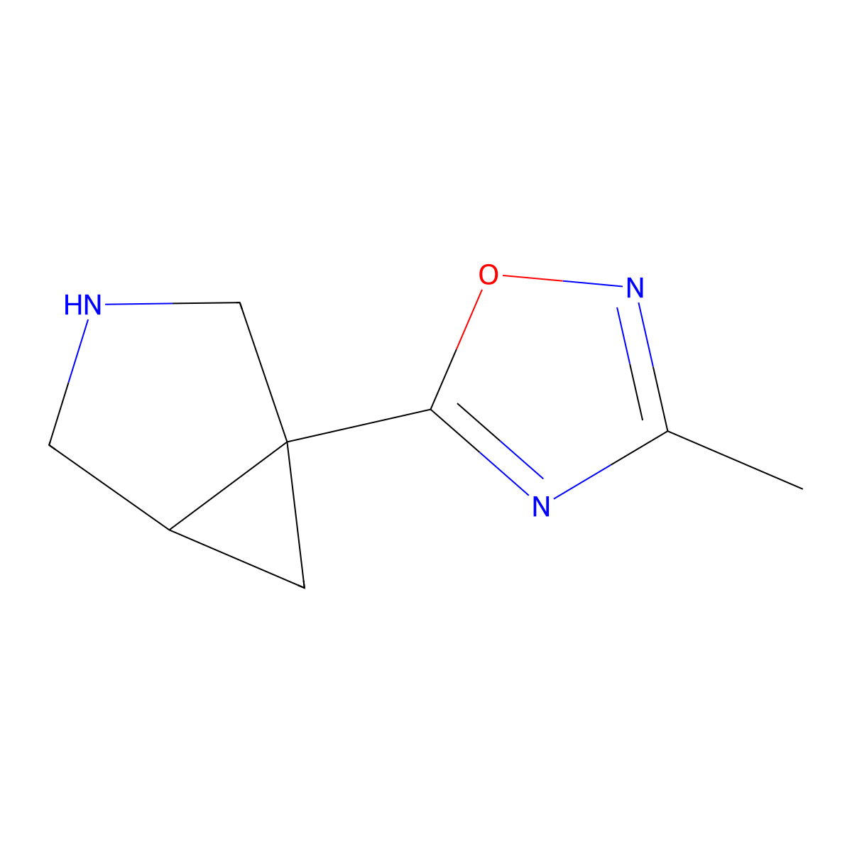 (1R,5R)-1-(3-Methyl-1,2,4-oxadiazol-5-yl)-3-azabicyclo[3.1.0]hexane molecular structure, CAS 1314018-44-4