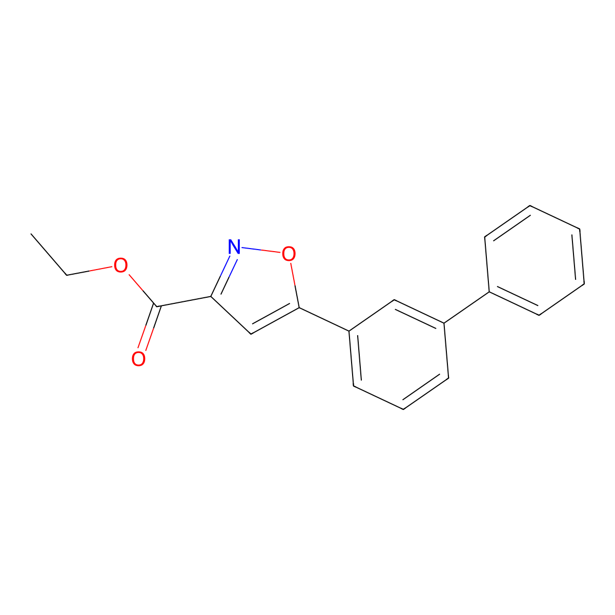 Ethyl 5-(3-Biphenylyl)isoxazole-3-carboxylate molecular structure, CAS 1314023-84-1
