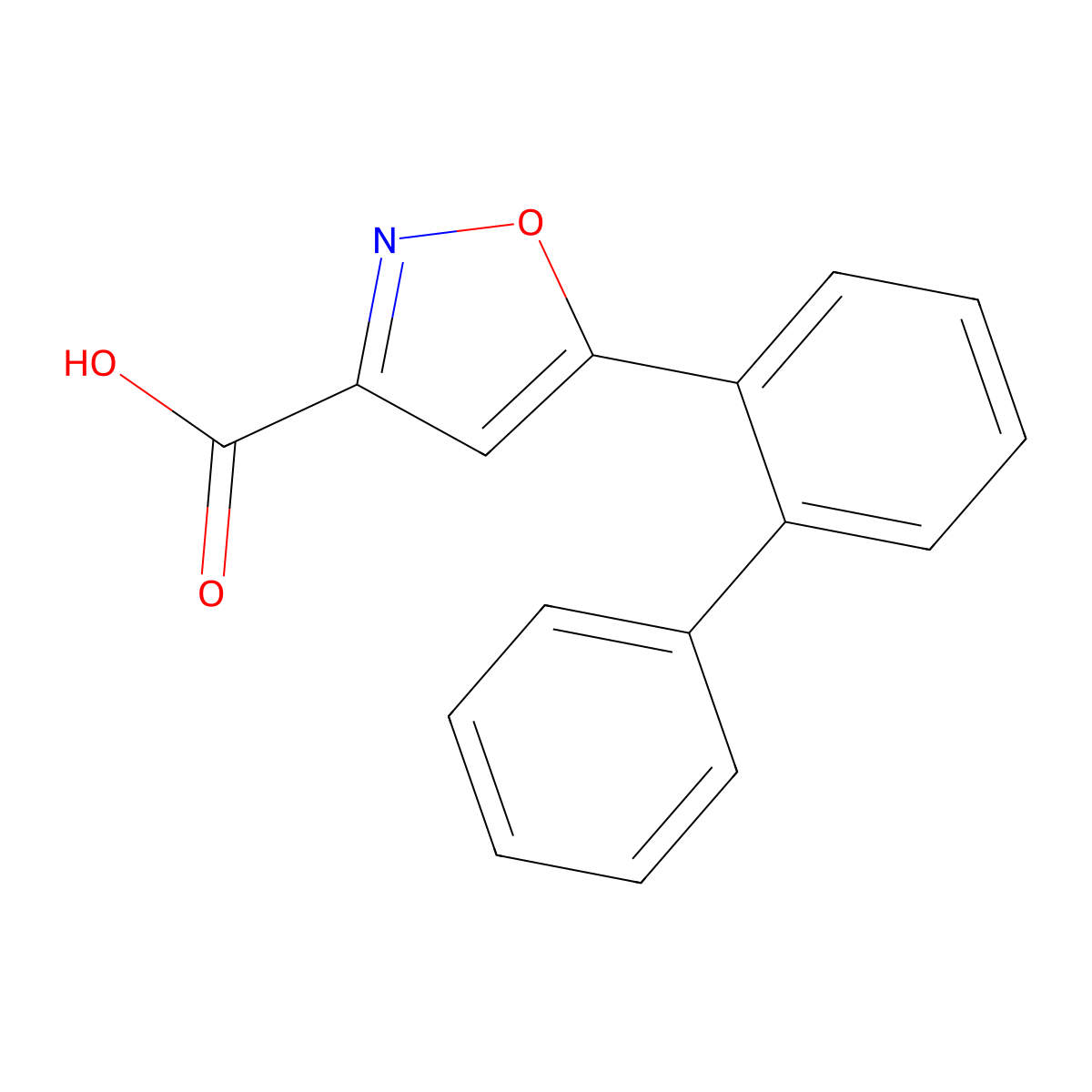 5-(2-Phenylphenyl)-1,2-oxazole-3-carboxylic acid molecular structure, CAS 1314023-86-3