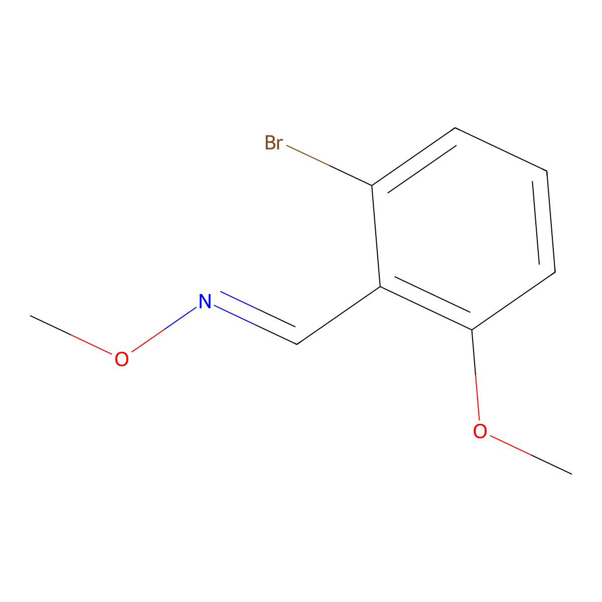 (E)-2-Bromo-6-methoxybenzaldehyde O-methyl oxime molecular structure, CAS 1314031-76-9