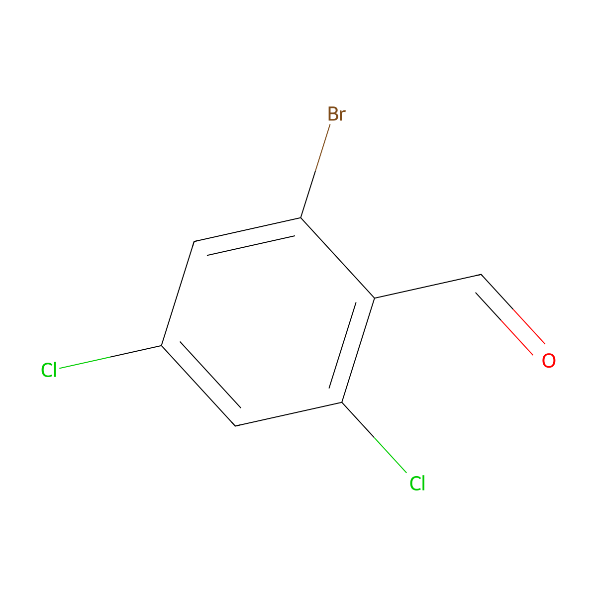 2-Bromo-4,6-dichlorobenzaldehyde molecular structure, CAS 1314031-89-4