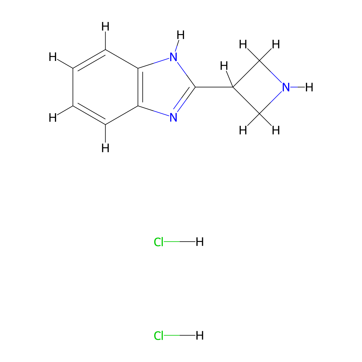2-azetidin-3-yl-1H-benzimidazole dihydrochloride molecular structure, CAS 1314032-26-2