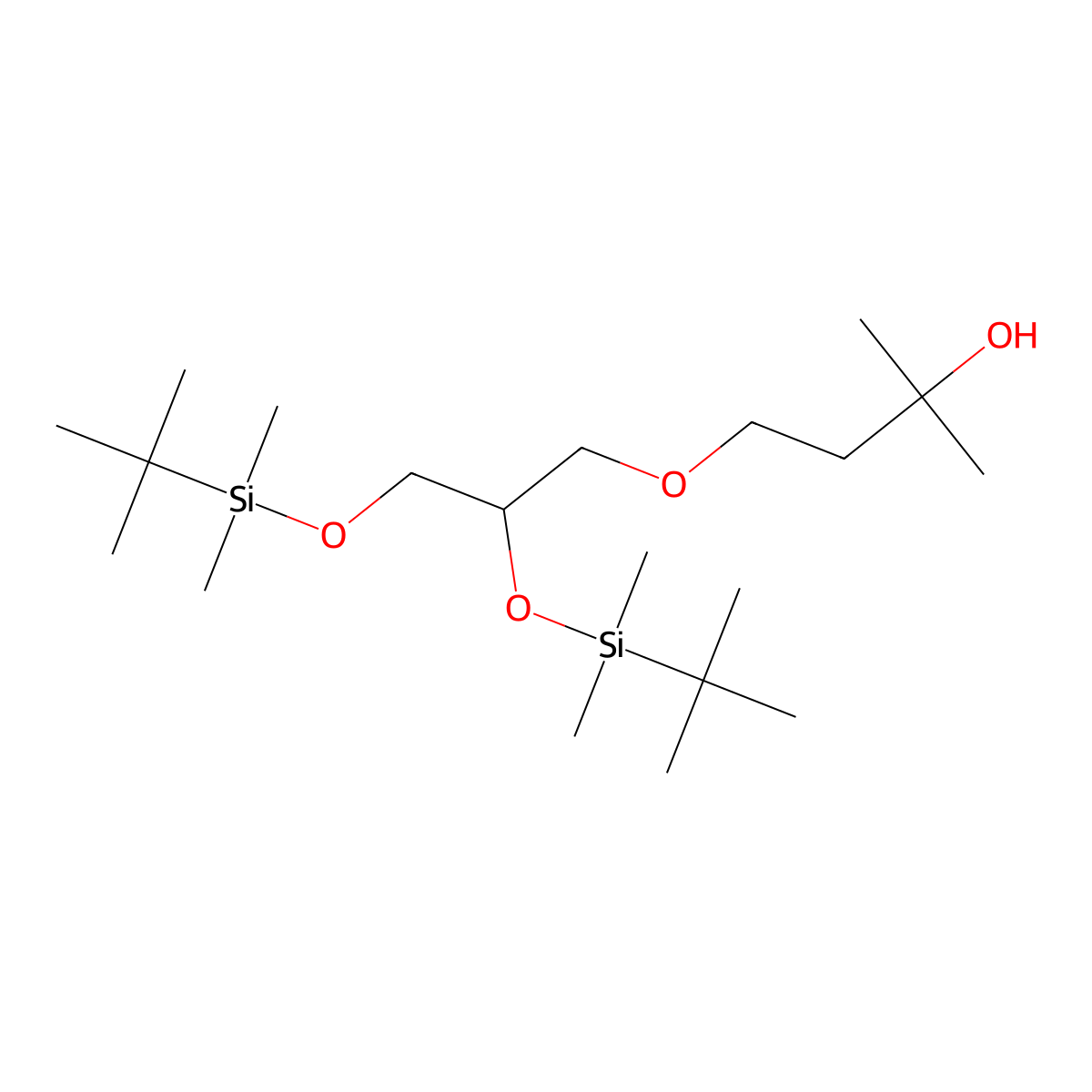 4-(2,3-Bis((tert-butyldimethylsilyl)oxy)propoxy)-2-methylbutan-2-ol molecular structure, CAS 1314036-60-6