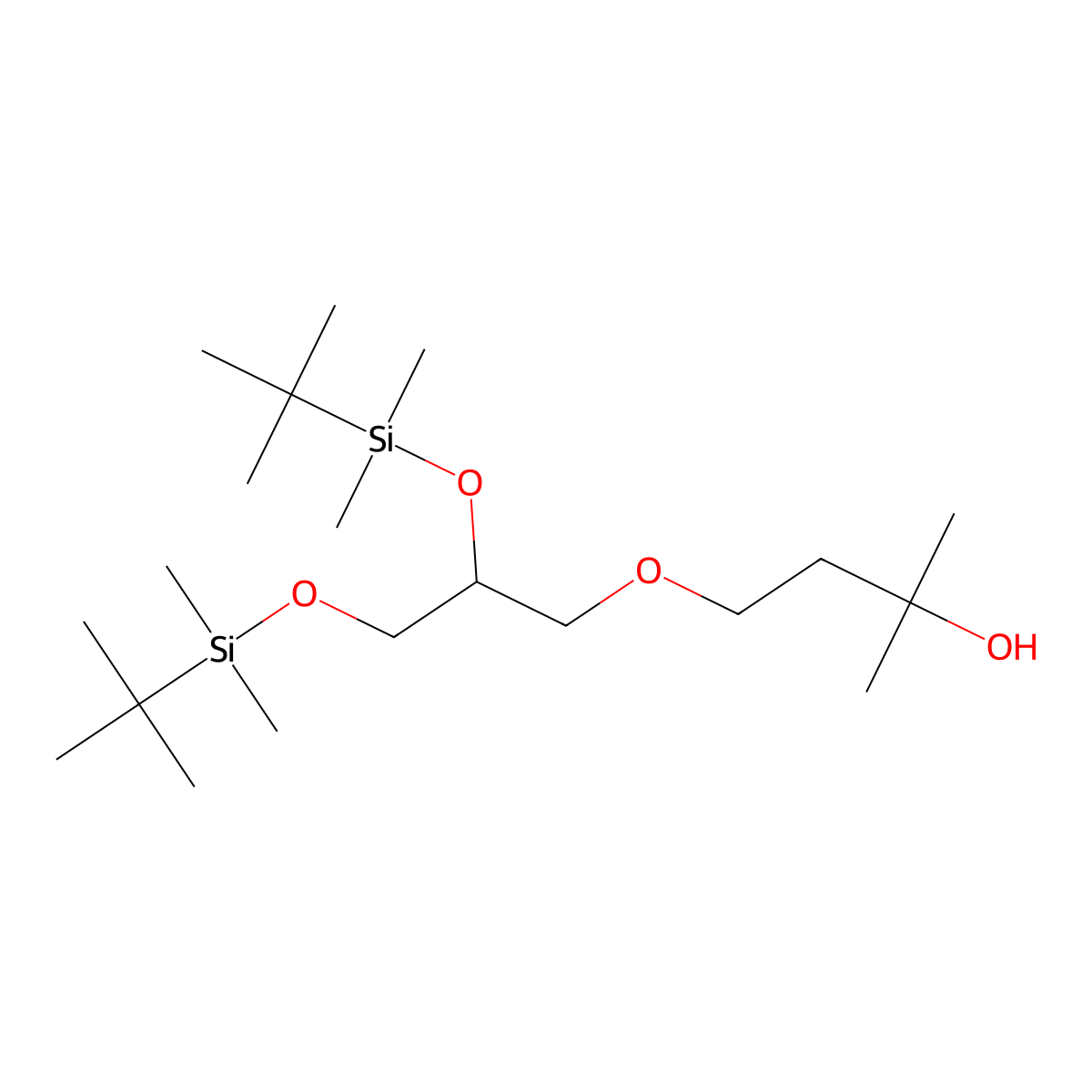 4-(2,3-Bis((tert-butyldimethylsilyl)oxy)propoxy)-2-methylbutan-2-ol molecular structure, CAS 1314036-60-6