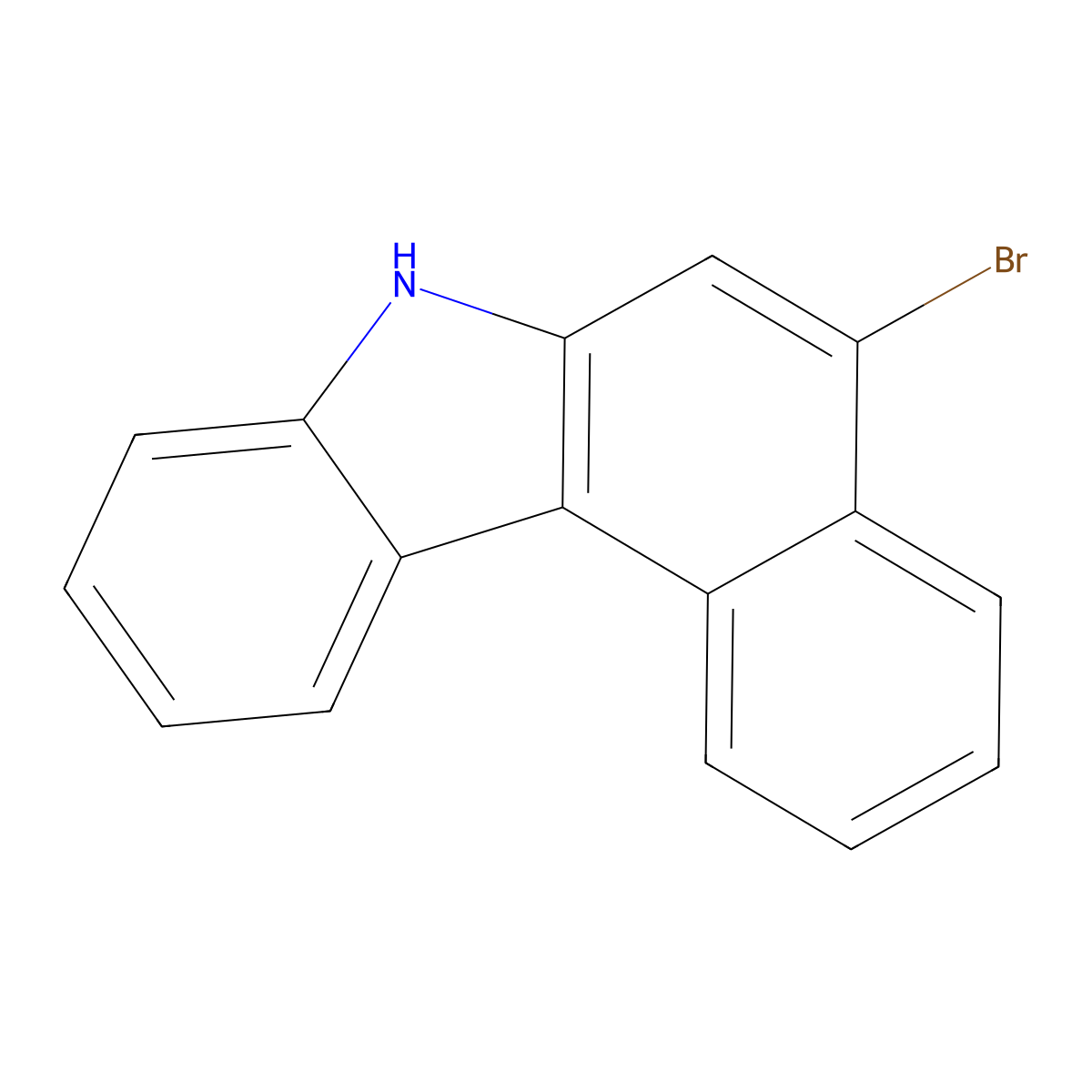 5-Bromo-7H-benzo(c)carbazole molecular structure, CAS 131409-18-2