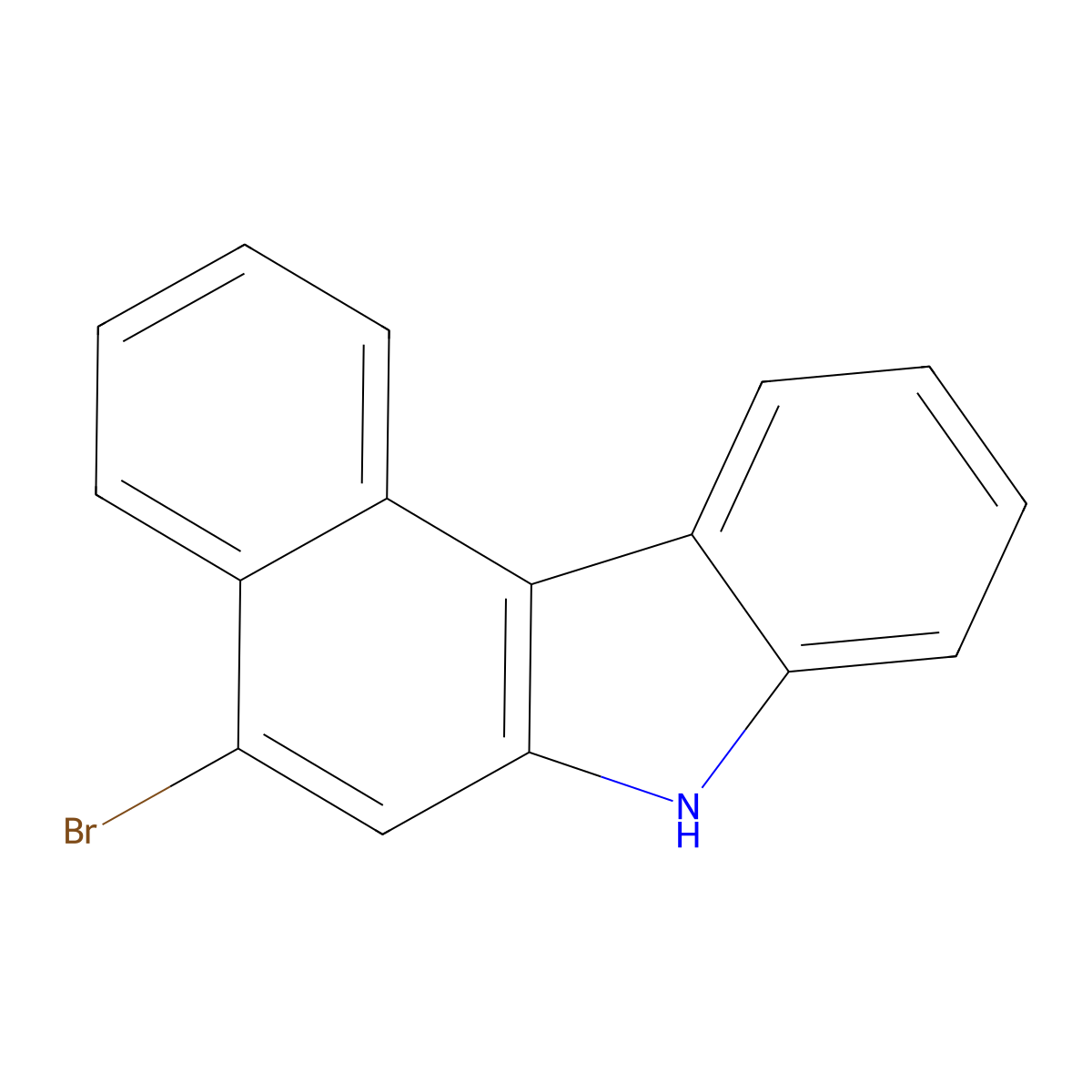 5-Bromo-7H-benzo(c)carbazole molecular structure, CAS 131409-18-2