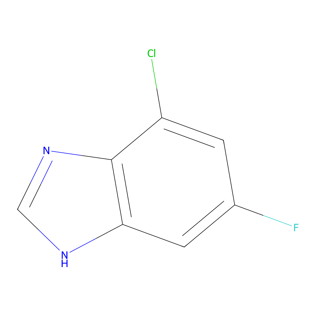 4-Chloro-6-fluoro-1H-benzo[d]imidazole molecular structure, CAS 1314092-05-1