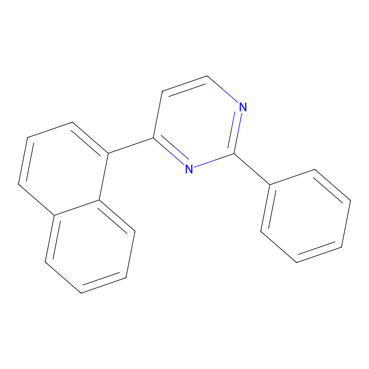 4-(1-Naphthalenyl)-2-phenylpyrimidine molecular structure, CAS 1314095-66-3