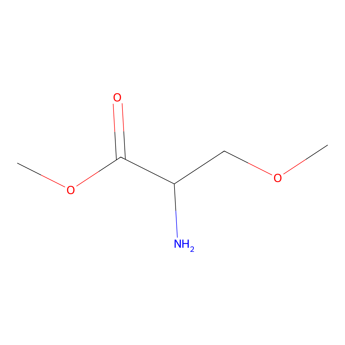 (R)-Methyl 2-amino-3-methoxypropanoate molecular structure, CAS 1314098-22-0