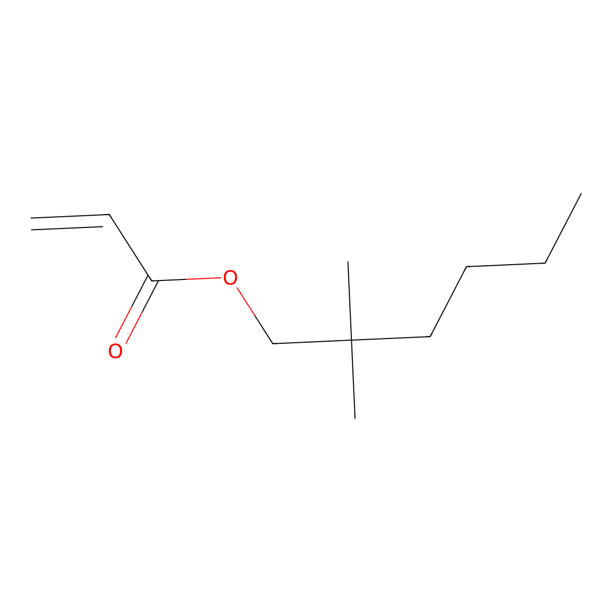 2,2-Dimethylhexyl acrylate molecular structure, CAS 13141-04-3