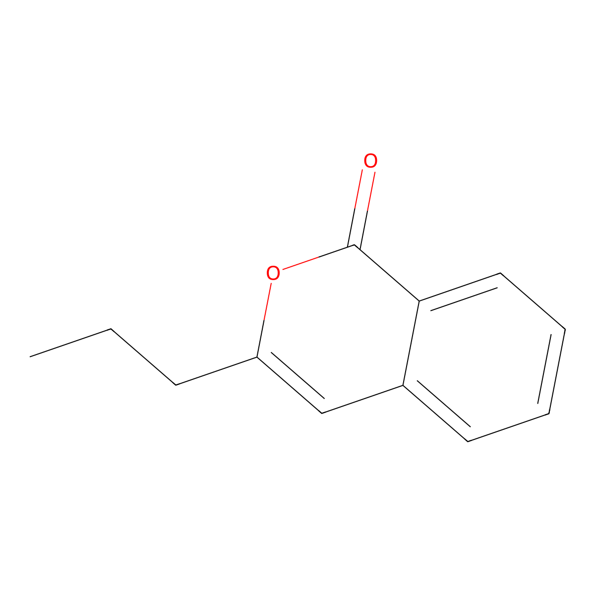 3-Propyl-1H-2-benzopyran-1-one molecular structure, CAS 13141-35-0