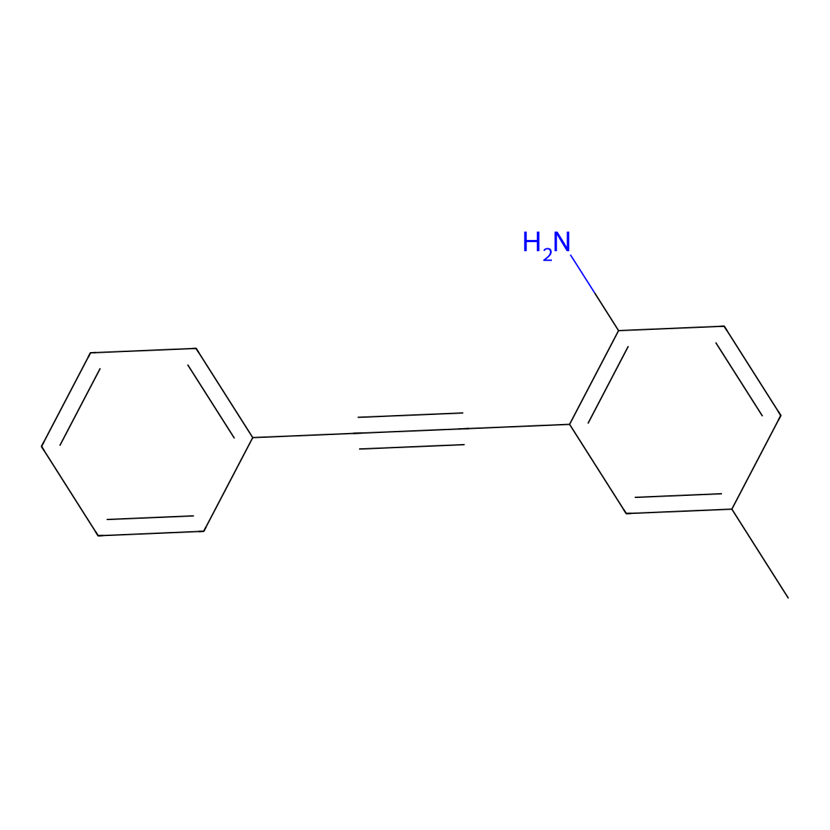 4-Methyl-2-(phenylethynyl)aniline molecular structure, CAS 13141-44-1