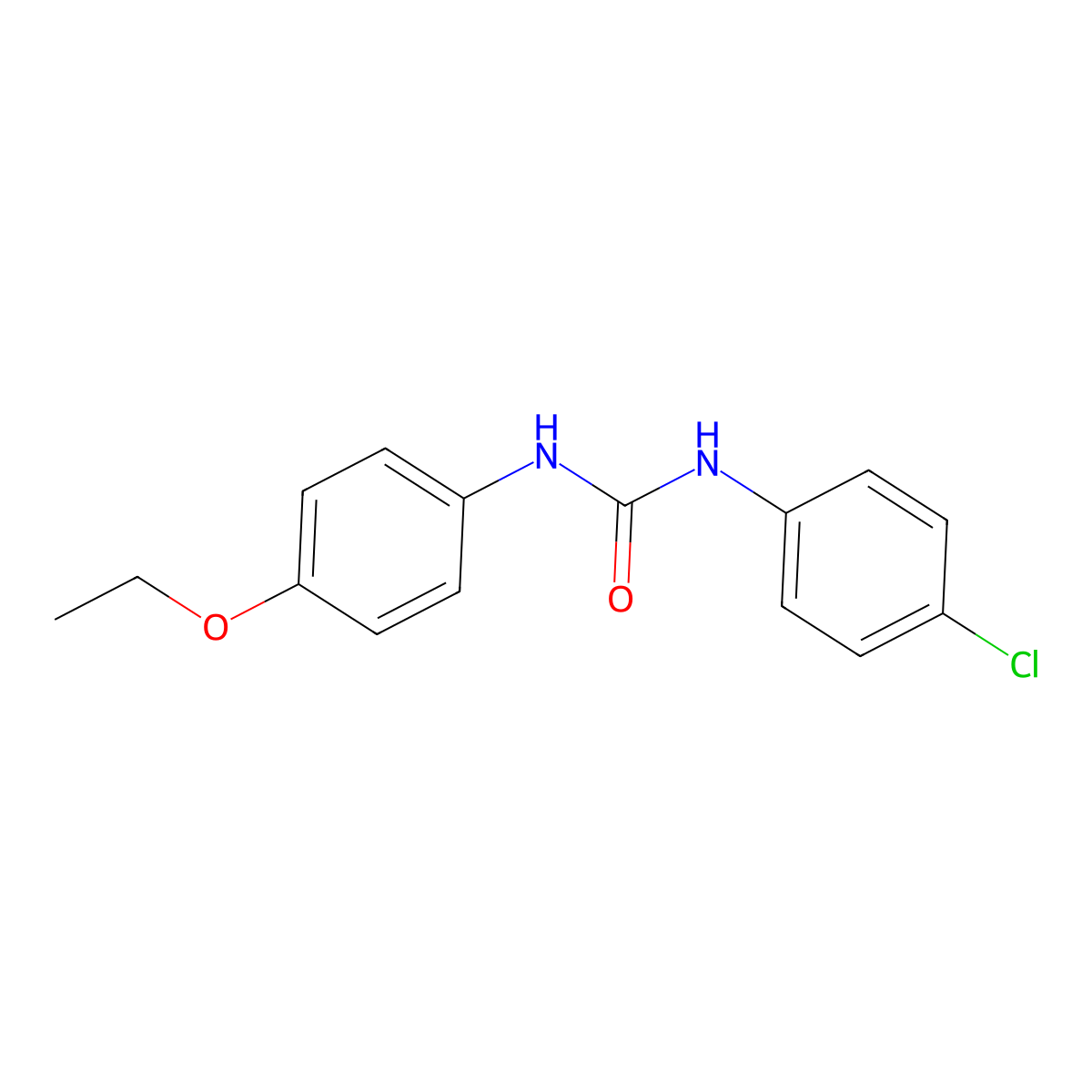 1-(4-Chlorophenyl)-3-(4-ethoxyphenyl)urea molecular structure, CAS 13141-94-1