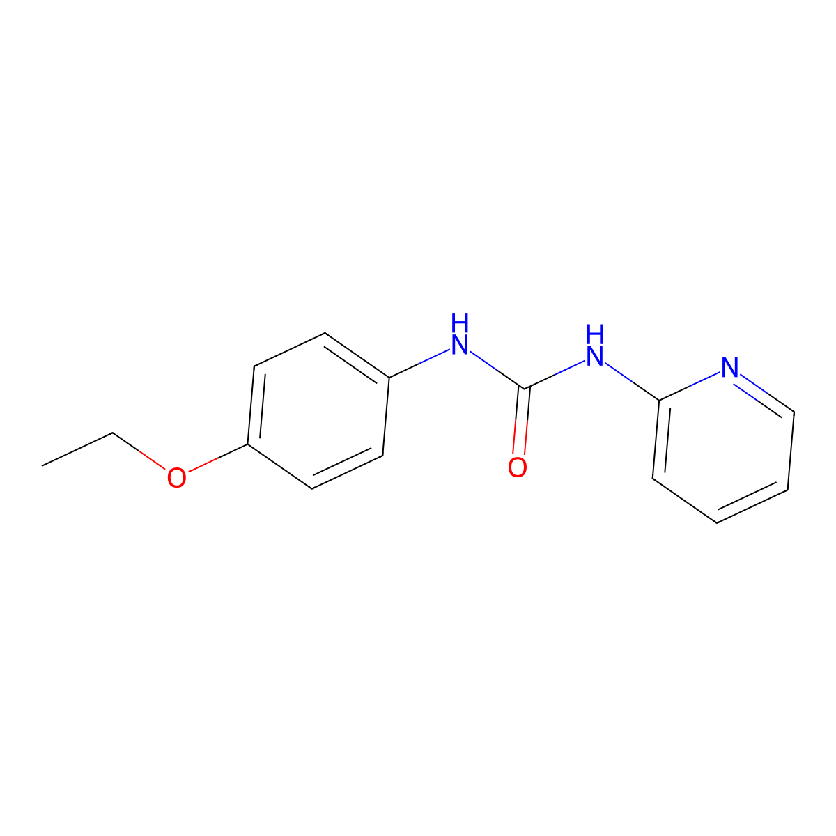 1-(4-Ethoxyphenyl)-3-pyridin-2-ylurea molecular structure, CAS 13141-98-5