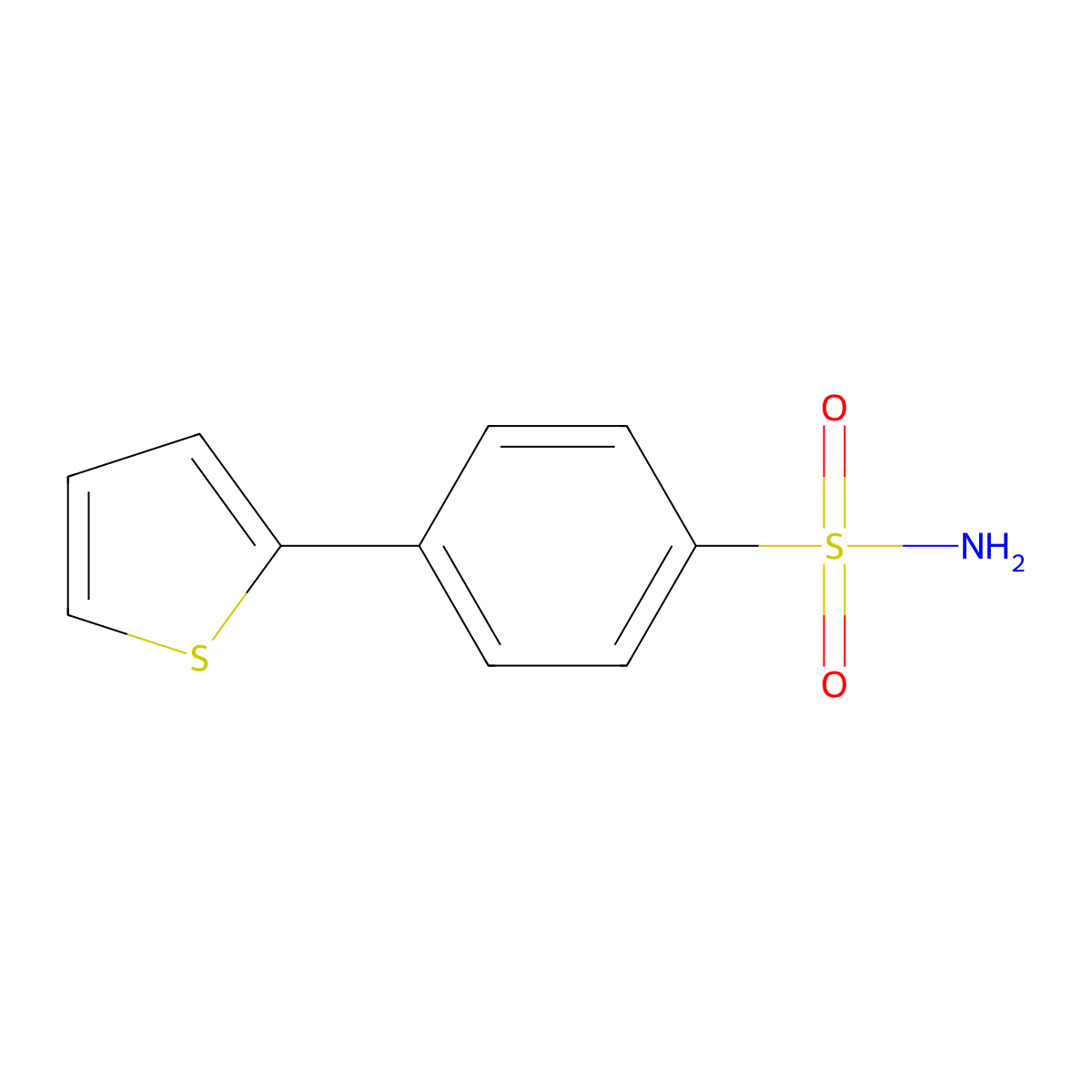 4-(Thiophen-2-yl)benzene-1-sulfonamide molecular structure, CAS 1314125-27-3