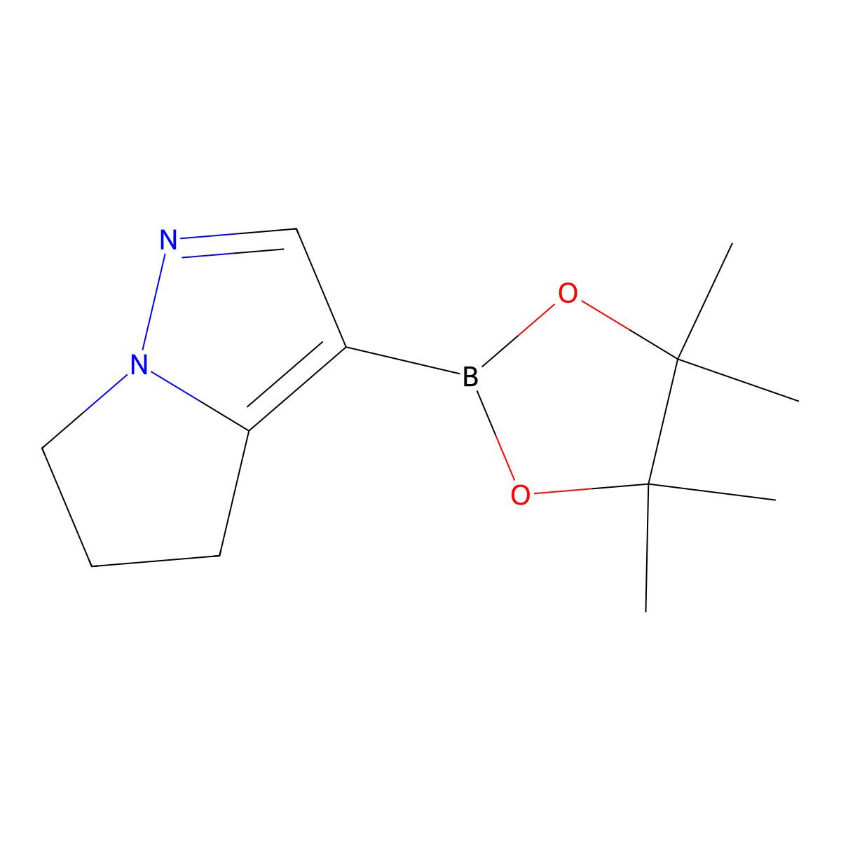 3-(4,4,5,5-tetramethyl-1,3,2-dioxaborolan-2-yl)-4H,5H,6H-pyrrolo[1,2-b]pyrazole molecular structure, CAS 1314138-13-0